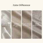 Bedsure 100% Washed Cotton Duvet Cover Queen Size - Frosted Almond Minimalist Cotton Duvet Cover Linen Like for All Seasons - GentleSoft™ Plain Simple Bedding, 3 Pieces, Frosted Almond, Queen, 90"x90"