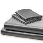 Vonty Satin Sheets Extra Deep Pocket Full Sheet Sets - Cooling & Silky Satin Full Size Sheets with 18-24 Inch Deep Pocket, Grey Bed Sheets Fit Up to 24" Deep Mattress - 4 Piece