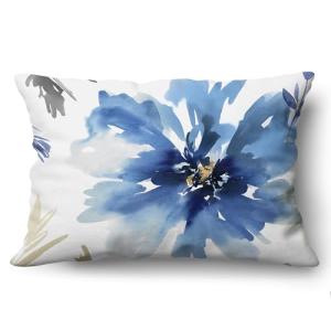 Americanflat 20x14 Throw Pillow with Premium Polyester - Decorative Pillows for Home Decor - Stylish Pillows for Couches, Bedrooms and Chairs - White and Indigo