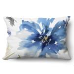Americanflat 20x14 Throw Pillow with Premium Polyester - Decorative Pillows for Home Decor - Stylish Pillows for Couches, Bedrooms and Chairs - White and Indigo