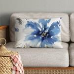 Americanflat 20x14 Throw Pillow with Premium Polyester - Decorative Pillows for Home Decor - Stylish Pillows for Couches, Bedrooms and Chairs - White and Indigo