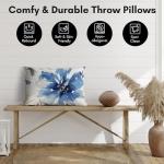 Americanflat 20x14 Throw Pillow with Premium Polyester - Decorative Pillows for Home Decor - Stylish Pillows for Couches, Bedrooms and Chairs - White and Indigo