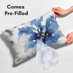 Americanflat 20x14 Throw Pillow with Premium Polyester - Decorative Pillows for Home Decor - Stylish Pillows for Couches, Bedrooms and Chairs - White and Indigo