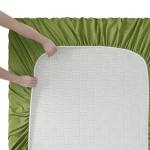 Clara Clark RV Queen Sheets, 6 Piece RV Sheets Set - Hotel Luxury Sheets for RV Bunks, Super Soft Bedding Set, Short Queen,Calla Green