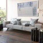 Phantoscope Set of 4 New Living Series Grey Throw Decorative Pillow Cover Cushion Cover Geometric-Pattern 18 x 18 inches 45 x 45 cm