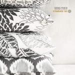Phantoscope Set of 4 New Living Series Grey Throw Decorative Pillow Cover Cushion Cover Geometric-Pattern 18 x 18 inches 45 x 45 cm