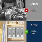 Yecaye 6 Pack Bed Sheet Organizers and Storage(King & Queen Size), Foldable Bed Sheet Organizer for Linen Closet, Bedding Storage Box with Window for Bedsheets, Duvet Cover and Pillowcase