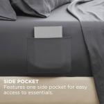 Bedsure Deep Pocket Queen Sheets - 6 Piece, Prewashed Ultra-Soft Queen Sheet Set, Fits Mattresses Up to 18 Inches Thick, Breathable & Secure Fit, Hotel Luxury Bedding, Grey