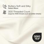 DOZ Duvet Cover Set, 100% Viscose derived from Bamboo, Organically Grown, Buttery Soft, Cooling Duvet Covers, High GSM, 1 Duvet Cover and 2 Pillowcases, 106"x90" (Ivory, King/Cal King)