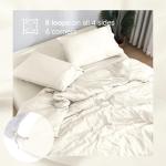 DOZ Duvet Cover Set, 100% Viscose derived from Bamboo, Organically Grown, Buttery Soft, Cooling Duvet Covers, High GSM, 1 Duvet Cover and 2 Pillowcases, 106"x90" (Ivory, King/Cal King)