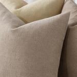 MIULEE Pack of 2 Decorative Throw Pillow Covers Soft Chenille Throw Pillows Solid Textured Cushion Covers for Couch Sofa Bedroom Living Room 18x18 Inch, Light Taupe
