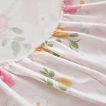 PinkMemory 5pcs Toddler Comforter Set Pink Flowers Bedding Set for Girls Toddler Bed Sheet Set in a Bag Kids Crib Bed Set,1 Quilt Comforter,1 Flat Sheet,1 Fitted Sheet and 2 Pillowcases