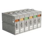 6Pack Sheet Organizers for Linen Closet - King/Queen Size Bedding Storage Boxes with Clear Window, Foldable & Dustproof Linen Organizer for Blankets & Sheet Sets,Grey