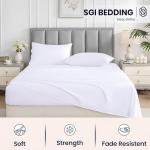 SGI 1000 Thread Count Egyptian Cotton King Sheet Set – Ultra Soft, Deep Pocket 15” Fitted, Breathable & Hotel-Quality,Luxury 4-Piece Premium Bedding Set for Crisp, Durable Comfort – White