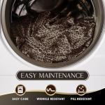 Martex Elegance 4-Piece Satin Sheets Set - King Size, Luxury Hotel Quality, Leopard Print, Silky Soft & Smooth, Brown