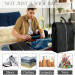 Shoe Bags for Travel, Set of 4 Pack Shoe Travel Bags for Packing, Large Waterproof Portable Travel Shoe Bag with Zipper Travel Essentials Women for and Men