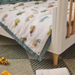 Little Unicorn Toddler Bedding 3-Piece Set | Super Soft & Breathable Muslin Fabric | for Convertible Cribs & Toddler Beds (Work Trucks)