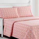 Softan Bed Sheet Set for Kids Girls, Full Size Kids Sheets Microfiber Fitted Sheet, Breathable & Silky Soft Feeling Sheet Set 4 PCs Pink Unicorn Full Bed Sheet