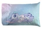 Jay Franco Kids Sheet Set with Fitted, Flat Sheets & Pillow Cover - Ultra-Soft Bedding with Pillowcase for Room Decor, White - Lilo & Stitch, 4 Piece Full