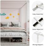 SHA CERLIN Canopy Bed Frame Full Size/Mattress Foundation with Metal Slats Support/No Box Spring Needed/Easy Assembly/White