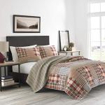 Eddie Bauer - Twin Quilt Set, Reversible Cotton Bedding with Matching Sham, Medium-Weight for Year Round Use, Dorm Essentials (Hawthorne Brown)