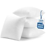 MIULEE 18x18 Pillow Inserts,Set of 4 100% Virgin Microfiber with Cotton Cover Throw Pillows for Couch Sofa and Bed