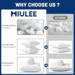 MIULEE 18x18 Pillow Inserts,Set of 4 100% Virgin Microfiber with Cotton Cover Throw Pillows for Couch Sofa and Bed