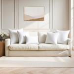 MIULEE 18x18 Pillow Inserts,Set of 4 100% Virgin Microfiber with Cotton Cover Throw Pillows for Couch Sofa and Bed