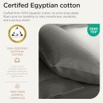 Threadmill Queen Bed Linen Set, 400 Thread Count Egyptian Cotton, Deep Pocket, Cooling Damask Jacquard, Dark Grey, 4 Piece Set