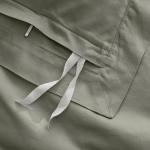 BOLL & BRANCH Signature Hemmed Duvet Set - King/Cal King, Sageleaf - Luxury 100% Organic Cotton - 1 Duvet Cover, 2 Shams - Buttery Soft, Hidden Closures