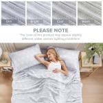 Comfort Spaces 100% Cotton Sheets Queen, Breathable, Naturally Cool Cotton Sheets, Soft Cotton Bed Sheets with 14" Elastic Pocket Fits up to 16" Mattress, All Seasons Sheet Set, Adelia Gray 4 Piece
