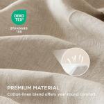 Bedsure Linen Sheets - Queen Size Bed, Blend from Linen Cotton Bedsheets, Breathable Cotton Bedsheets, Gifts for All Seasons, 4 Pieces, Linen