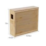 Under Bed Storage Organizer, Bamboo Storage Bins for Bed Sheets, Duvet Covers, and Pillows, Linen Closet Organizer with Window and Label, Space-Saving Bedding Storage Solution