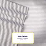 King Size Bed Sheets - 6 Piece 1500 Supreme Collection Fine Brushed Microfiber Deep Pocket King Sheet Set Bedding - 2 Extra Pillow Cases, Great Value, King, Classic Stripe Gray