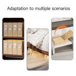 Under Bed Storage Organizer, Bamboo Storage Bins for Bed Sheets, Duvet Covers, and Pillows, Linen Closet Organizer with Window and Label, Space-Saving Bedding Storage Solution