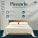 Mayfair Linen 100% Egyptian Cotton King Size Sheets Set - Luxury 1500 Thread Count Egyptian Cotton Sheets King Size (4 PC, Ivory), 17" Deep Pocket, Silky Soft, Cooling Sateen Bedding