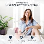 Mayfair Linen 100% Egyptian Cotton King Size Sheets Set - Luxury 1500 Thread Count Egyptian Cotton Sheets King Size (4 PC, Ivory), 17" Deep Pocket, Silky Soft, Cooling Sateen Bedding
