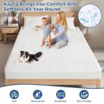 Kayfia Waterproof Mattress Protector, Full Size Soft Breathable 3D Air Fabric Mattress Cover, Noiseless Mattress Pad with Deep Pocket 6"-21" Machine Washable