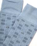 Calvin Klein Mens Dress Socks - 1 Pair Egyptian Cotton Blend with Comfort Stay-Up Cuff - Soft, Breathable & Smooth Crew Socks for Men for Formal & Everyday Wear, Light Blue Pattern, Size 7-12