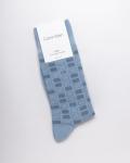 Calvin Klein Mens Dress Socks - 1 Pair Egyptian Cotton Blend with Comfort Stay-Up Cuff - Soft, Breathable & Smooth Crew Socks for Men for Formal & Everyday Wear, Light Blue Pattern, Size 7-12