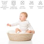 BEDLORE Waterproof Mattress Protector Crib, 2 Pack Soft Gray Mattress Pad, Noiseless Machine Washable Mattress Cover, Ultimate Protection for Your Baby's Crib Toddler Bed (52''x28'')
