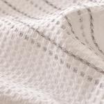 Amazon Basics Waffle Weave Microfiber 3-Piece Duvet Cover Set, Includes 1 Duvet Cover and 2 Pillow Shams, Queen, Dark Grey Striped