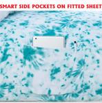 Elegant Comfort Luxury Soft Bed Sheets Tie Dye Pattern 1500 Thread Count Percale Egyptian Quality Microfiber Softness Wrinkle and Fade Resistant (6-Piece) Bedding Set, Full, Tie Dye Teal