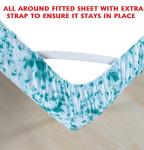 Elegant Comfort Luxury Soft Bed Sheets Tie Dye Pattern 1500 Thread Count Percale Egyptian Quality Microfiber Softness Wrinkle and Fade Resistant (6-Piece) Bedding Set, Full, Tie Dye Teal