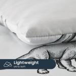 Wake In Cloud - Dinosaur Toddler Bedding Set for Boys, Dinosaur Dino Sketch, 4 Pieces Soft Crib Bed Set Including Comforter, Sheets and Pillowcase, Gray
