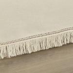 Lush Decor Boho Fringe 15-Inch Tailored Drop Easy Fit Bedskirt, King, Neutral