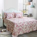 FADFAY Red Floral Bedding Elegant Bed Sheets Set Luxury Bedding Collections 800 Thread Count 100% Egyptian Cotton Deep Pocket Fitted Sheet,4 Piece-King Size