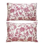 FADFAY Red Floral Bedding Elegant Bed Sheets Set Luxury Bedding Collections 800 Thread Count 100% Egyptian Cotton Deep Pocket Fitted Sheet,4 Piece-King Size