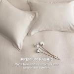 Bedsure Cotton Duvet Cover Queen Size - Waffle Boho Textured Duvet Cover Set, Soft and Breathable Rhombus Jacquard Bedding Set for All Seasons (Beige, Queen, 90"x90")