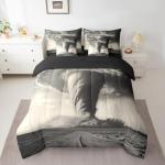 Erosebridal Tornado 7 Pcs Comforter Set Full Size,Natural Disaster Bed in a Bag with Flat Sheet and Fitted Sheet for Kids Teens Adult,Horror Theme Bedding Set with Pillowcase and Sham Reversible